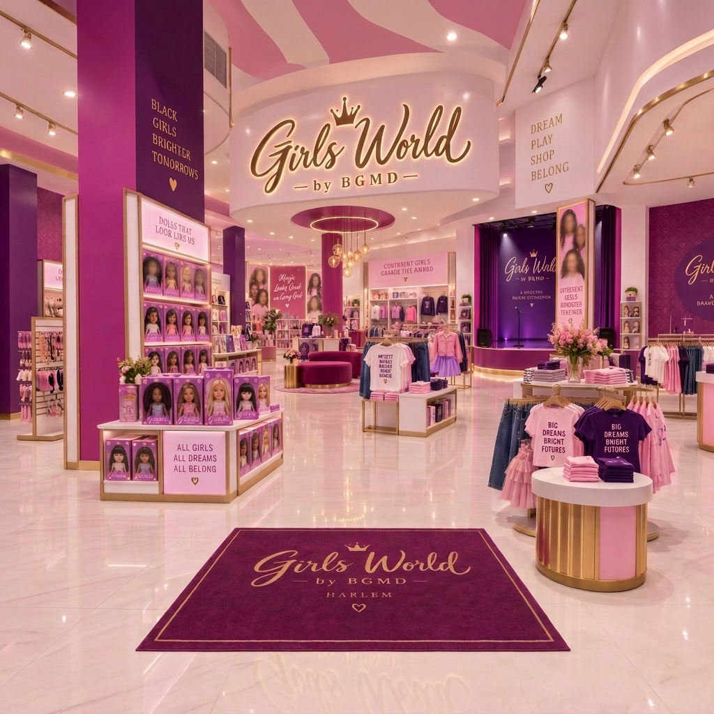 Concept view of the boutique and stage